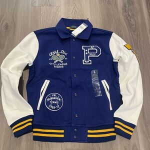 New Men’s Polo Ralph Lauren “Athletic Division” Varsity Tennis Jacket - Size S